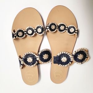 Jack Rogers Navy Blue Lauren Sandals